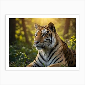 Tiger In The Forest Art Print