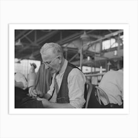 Eugene Isaacs, Tailor, In The Cooperative Garment Factory, Jersey Homesteads, Hightstown, New Jersey By Russell Lee Art Print