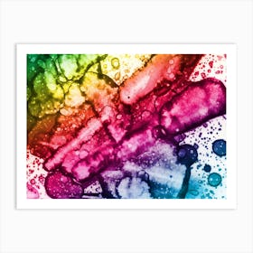 Alcohol Ink A Rainbow Art Print