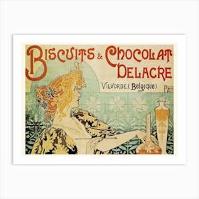 Biscuits & Chocolate Vintage French Advertisement Poster Art Print