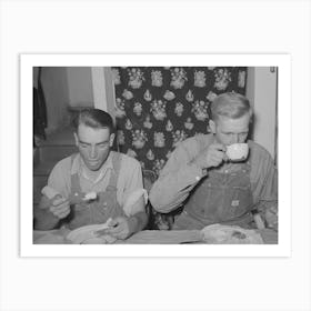 Mormon Farmers Eating Dinner, Box Elder County, Utah By Russell Lee Art Print