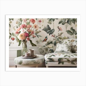 Floral Wallpaper 3 Art Print