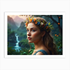 Fairytale Girl In The Forest Art Print