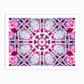 Watercolor Abstraction Pink Flower Art Print