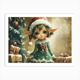 Christmas Elf Art Print