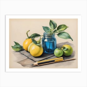 Lemons In A Jar Art Print