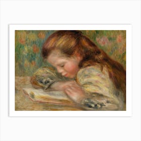 Child Reading, Pierre Auguste Renoir Art Print
