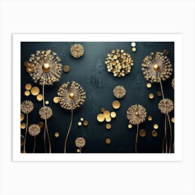 Gold Dandelion 1 Art Print