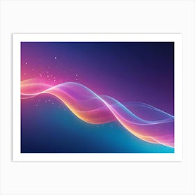 Abstract Design Featuring A Glowing, Colorful Wave Against A Dark Background Art Print