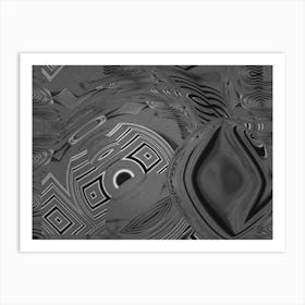 Abstract Black And White Art Print