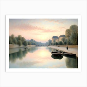 Reflections On The Seine Art Print