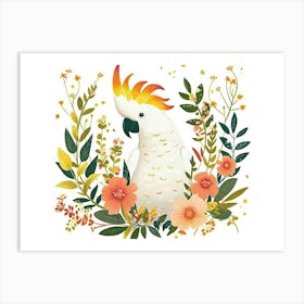 Little Floral Cockatoo 3 Art Print