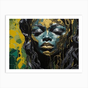 Gold And Black Art Print