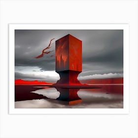 Red Tower Art Print