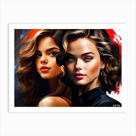 Two Beautiful Women Art Print