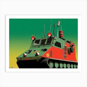 Tank In The Desert Art Print