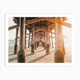 Sunset Wooden Pier Art Print