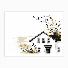 House With Birds Art Print