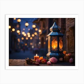 Ramadan Islamic Lanterns at night 6 Art Print