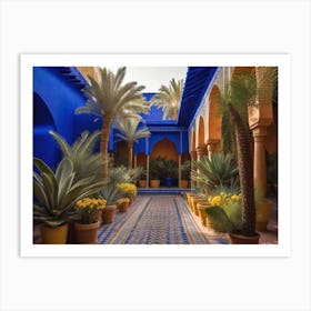 Courtyard In Morocco Art Print