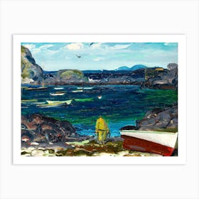 The Harbor Monhegan Coast Maine, George Wesley Bellows Art Print