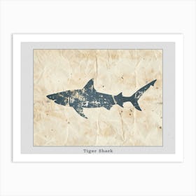 Tiger Shark Grey Silhouette 3 Poster Art Print