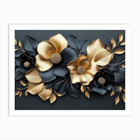 3d Artwork Floral 2 Art Print