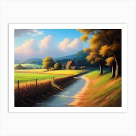 Road Through The Countryside Art Print