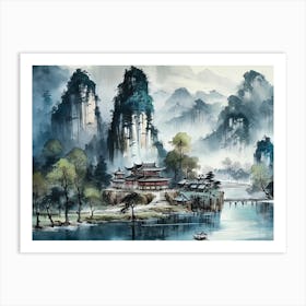 Chinese Landscape Painting 9 Art Print