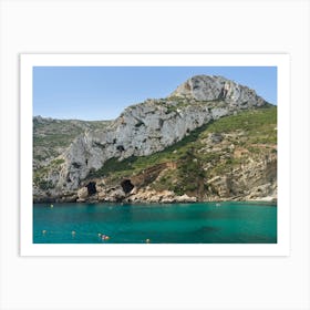 Cliffs of the Cala de la Granadella bay Art Print