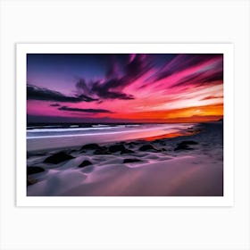 Sunset At The Beach 544 Art Print