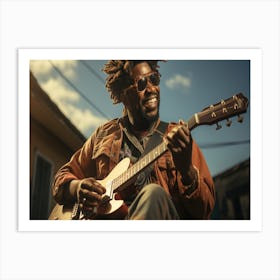 Man With Dreadlocks 1 Art Print