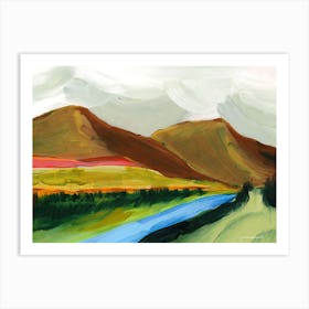 Rainbow Mountain Landscape Art Print