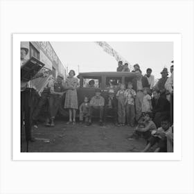 Audience Listening To Orchestra Playing Outside Grocery Store On Saturday Afternoon, Phoenix, Arizona By Russell Poster