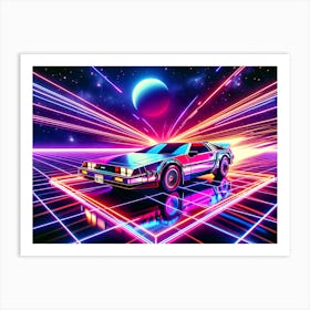 Back To The Future Car Art Print