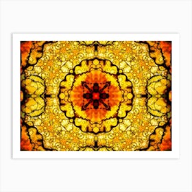 Watercolor Abstraction Yellow And Red Art Print