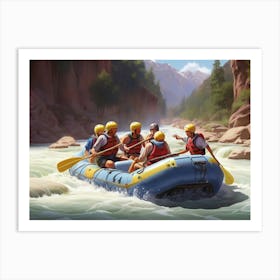 Rafting In The River 2 Art Print