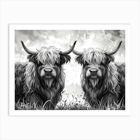 Highland Cows 1 Art Print