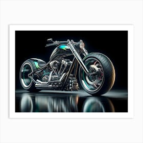 Futuristic Chopper Motorcycle concept 1 Art Print
