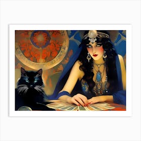 Tarot Card Reading Art Print