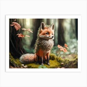 Fox In The Forest 3 Art Print