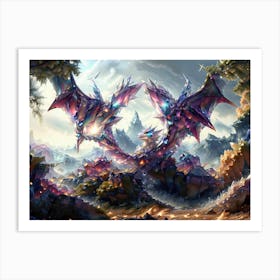 Dragons In The Forest Art Print