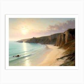 Morning Light At Porthcurno 1 Art Print