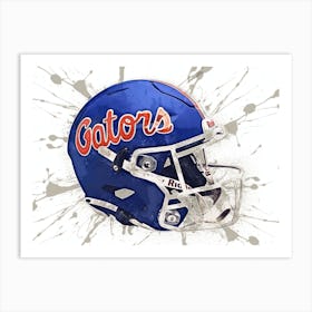 Florida Gators NCAA Helmet Poster Art Print