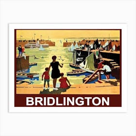 Briglington Port On Sunset, England Art Print