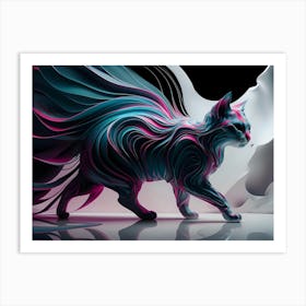 Abstract Cat 14 Art Print