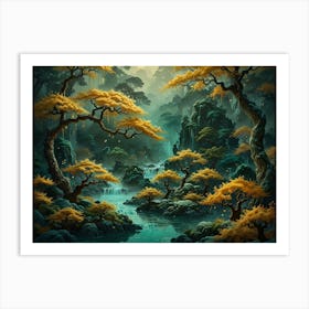 Asian Landscape Painting 3 Art Print