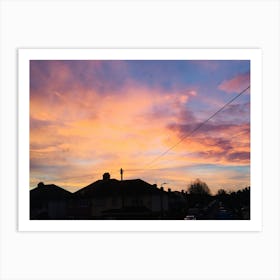 Sunset In London December 2020 Art Print