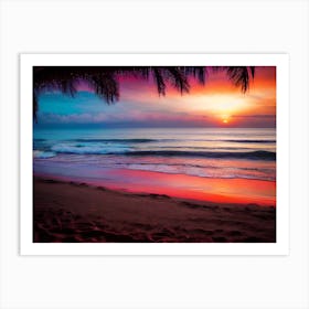 Sunset On The Beach 630 Art Print