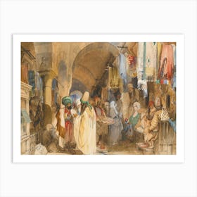 The Grand Bazaar, Constantinople, Amadeo Preziosi Art Print